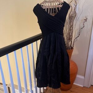 Adrianna Papell black elegant cocktail dress